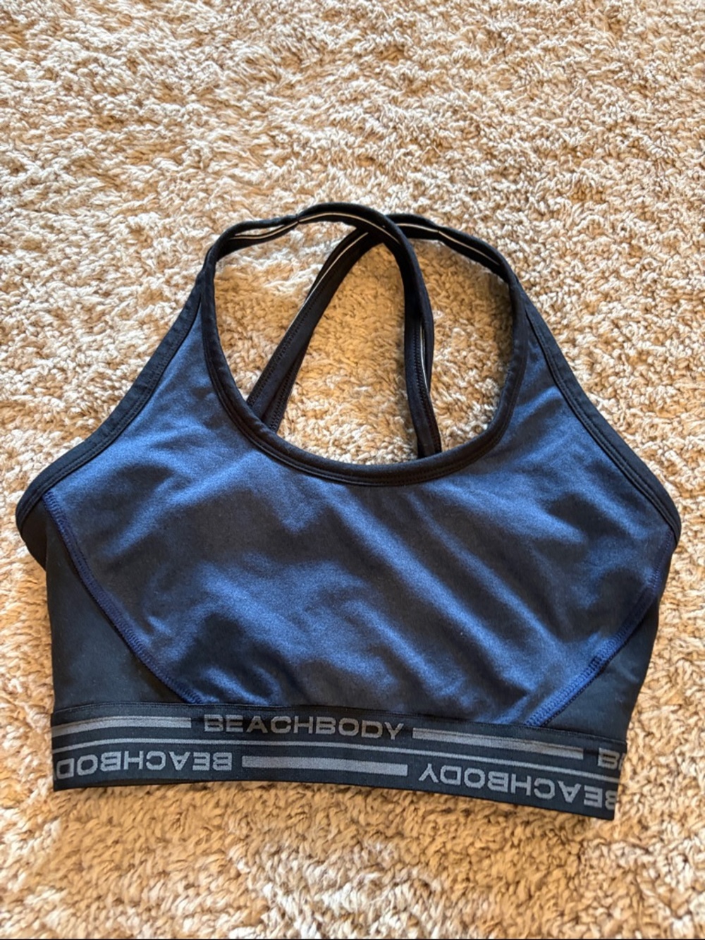 Beachbody Navy and Black Racerback Sports Bra